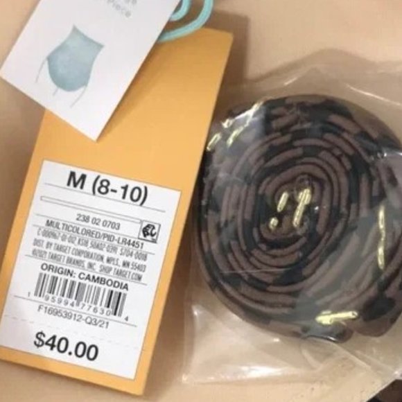 KONA SOL Flounce Bandeau High Coverage One Piece Swimsuit 🐆 NEW!! - Picture 10 of 12